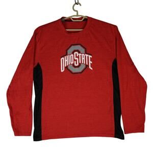 Ohio State Buckeyes Shirt Mens XL Varsity Authentic Apparel Red Black